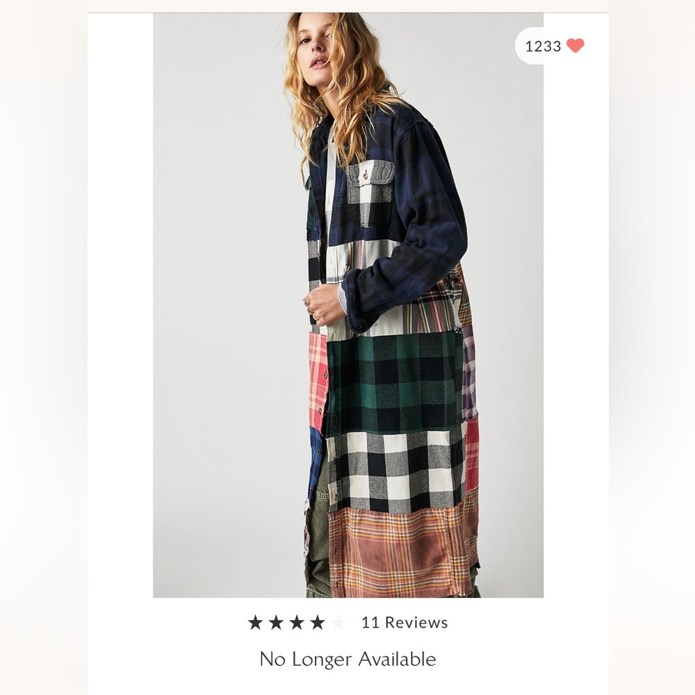 Free People Patchwork Plaid Maxi Top